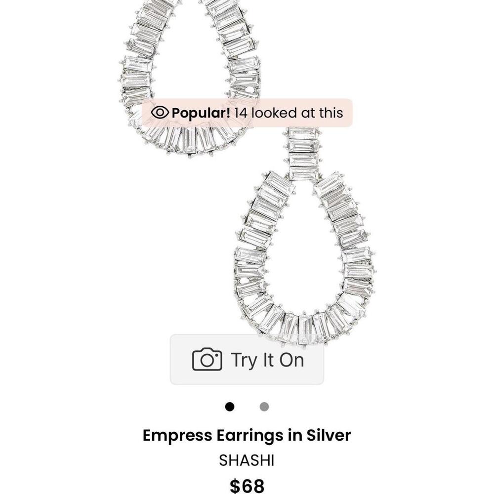 Silver and white Empress earrings #jewellery